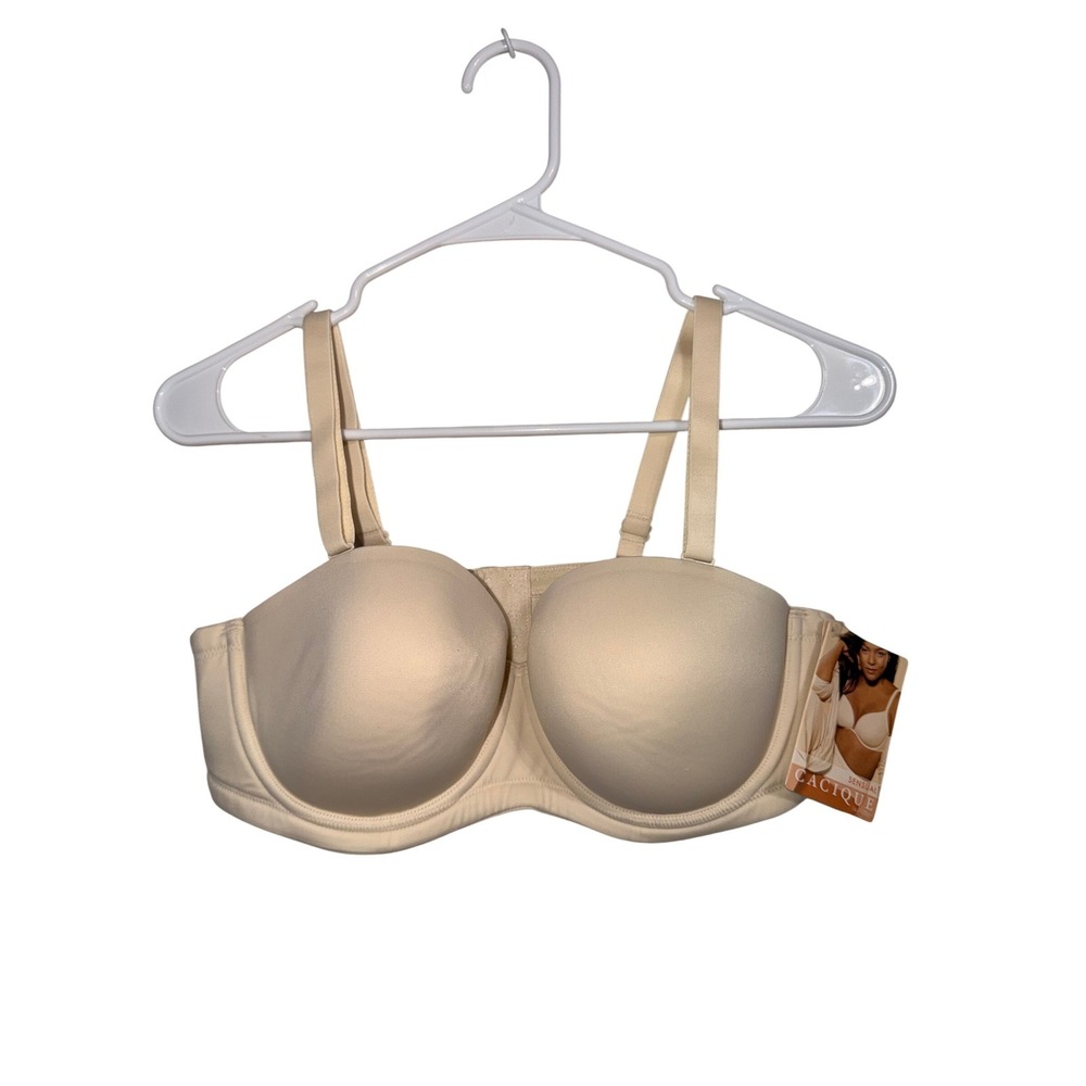 Cacique Sensual Strapless Multi-Way Bra 40B Beige Nude 000202 New With Tags